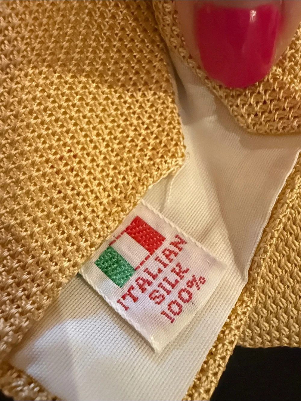 Cream Textured Men's Tie
